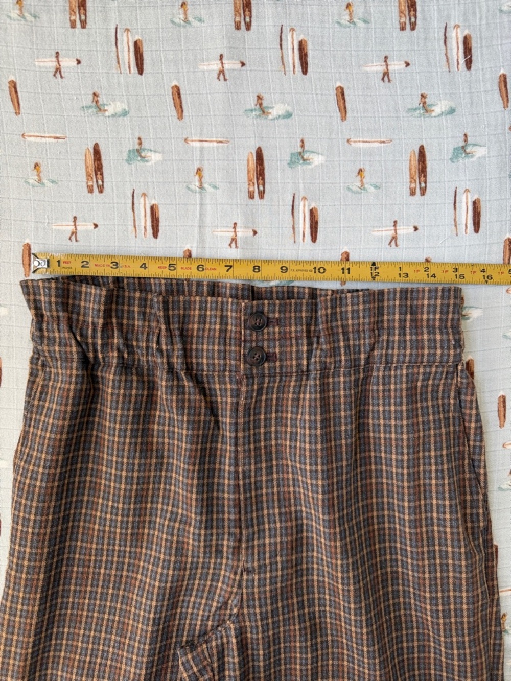 Madewell Brown and Gray Plaid pants - Picture 6 of 11